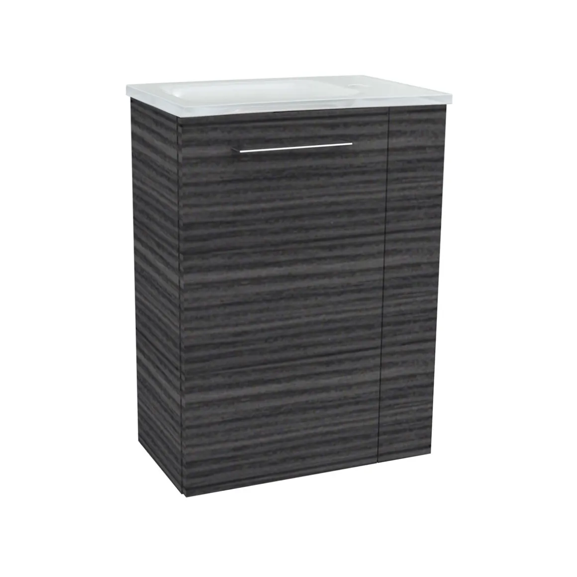 Fackelmann Gäste-WC Waschtischunterschrank links SBC 440 x 600 x 243 mm DarkOak