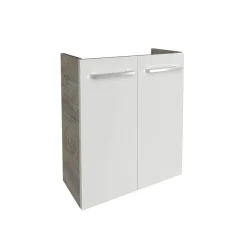 Fackelmann Gäste-WC Waschtischunterschrank SBC 520 x 600 x 243 mm NatureOak/Weiß