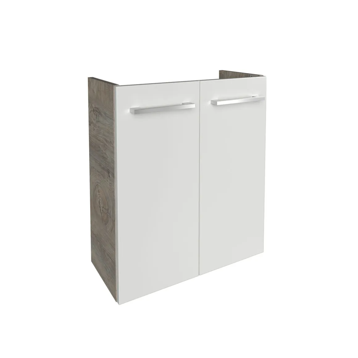 Fackelmann Gäste-WC Waschtischunterschrank SBC 520 x 600 x 243 mm NatureOak/Weiß