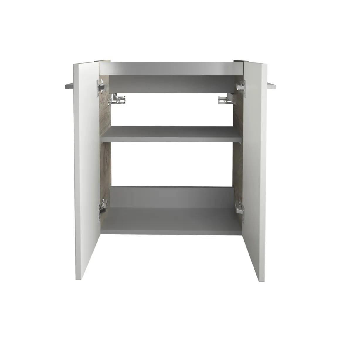 Fackelmann Gäste-WC Waschtischunterschrank SBC 520 x 600 x 243 mm NatureOak/Weiß