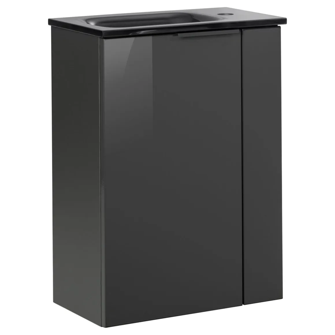 Fackelmann Gäste-WC Waschtischunterschrank links SBC 440 x 600 x 243 mm anthrazit