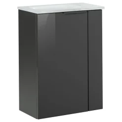 Fackelmann Gäste-WC Waschtischunterschrank links SBC 440 x 600 x 243 mm anthrazit
