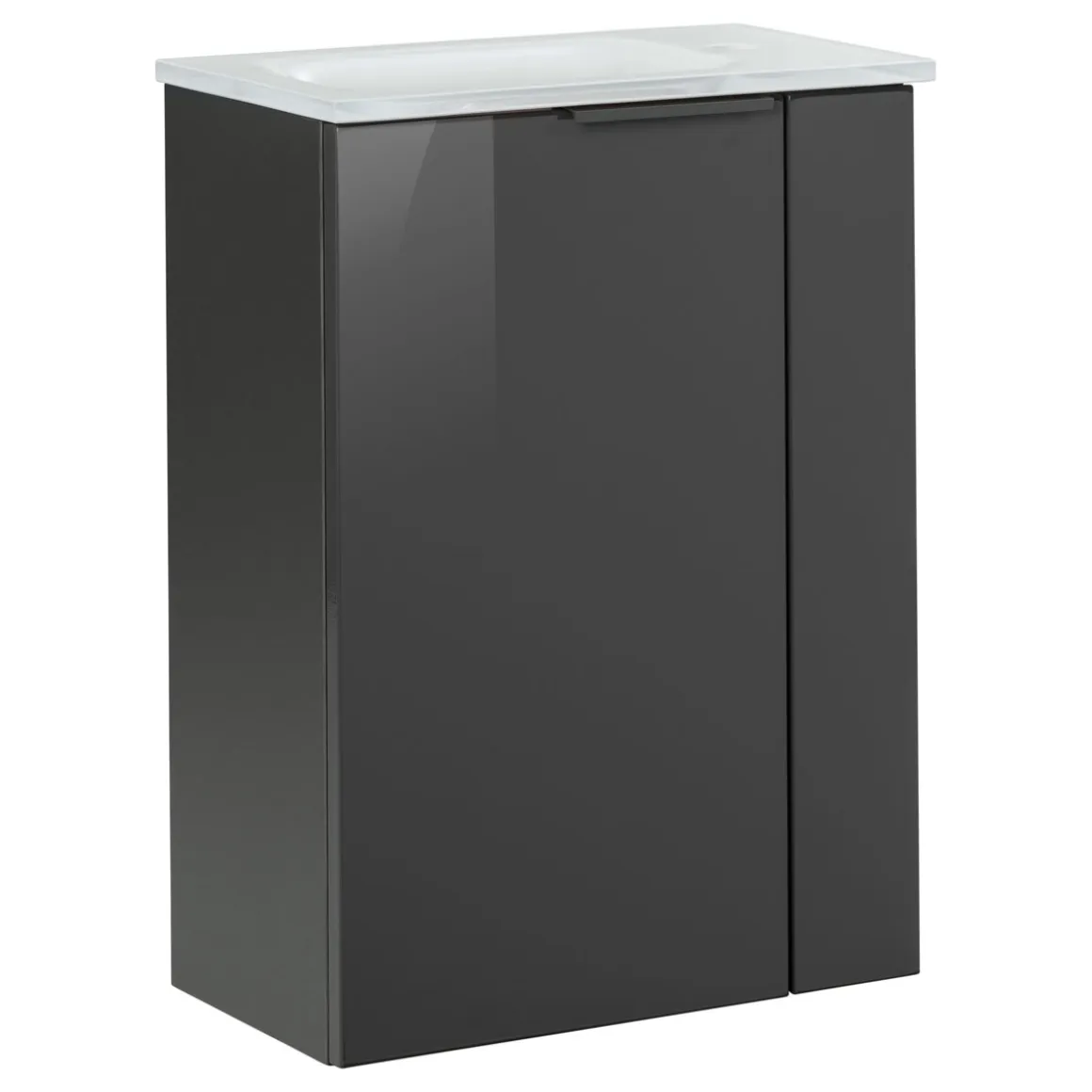 Fackelmann Gäste-WC Waschtischunterschrank links SBC 440 x 600 x 243 mm anthrazit