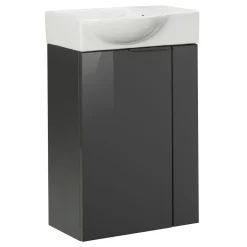 Fackelmann Gäste-WC Waschtischunterschrank links SBC 440 x 600 x 243 mm anthrazit