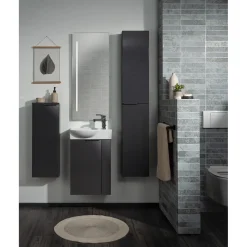 Fackelmann Gäste-WC Waschtischunterschrank links SBC 440 x 600 x 243 mm anthrazit