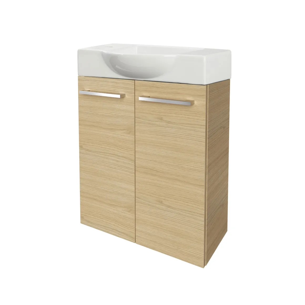 Fackelmann Gäste-WC Waschtischunterschrank SBC 520 x 600 x 243 mm Sandeiche