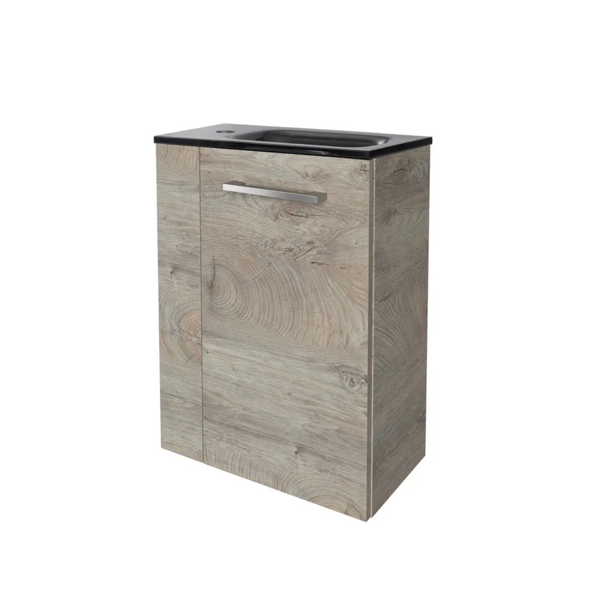 Fackelmann Gäste-WC Waschtischunterschrank rechts SBC 440 x 600 x 243 mm NatureOak