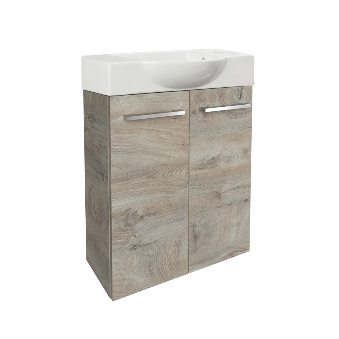 Fackelmann Gäste-WC Waschtischunterschrank SBC 520 x 600 x 243 mm NatureOak