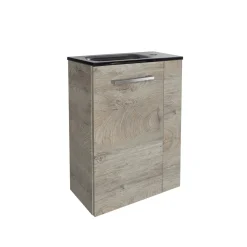 Fackelmann Gäste-WC Waschtischunterschrank links SBC 440 x 600 x 243 mm NatureOak