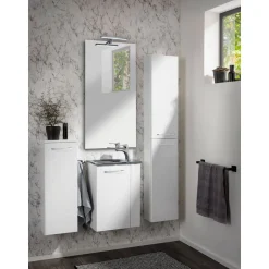 Fackelmann Gäste-WC Waschtischunterschrank links SBC 440 x 600 x 243 mm Weiß
