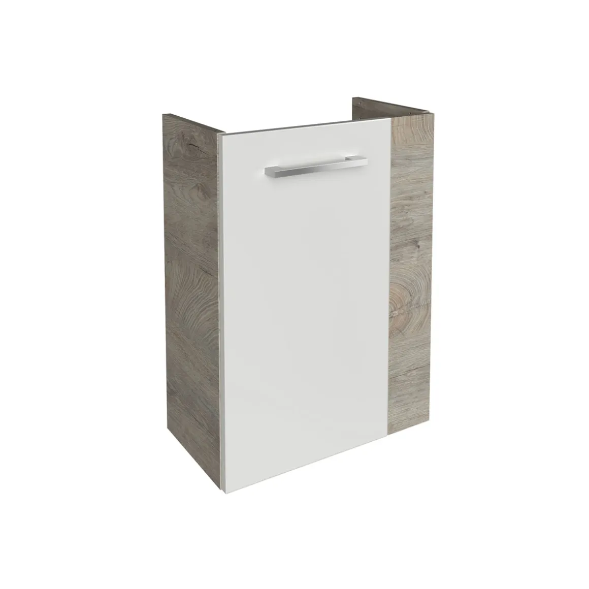 Fackelmann Gäste-WC Waschtischunterschrank links SBC 440 x 600 x 243 mm NatureOak/Weiß