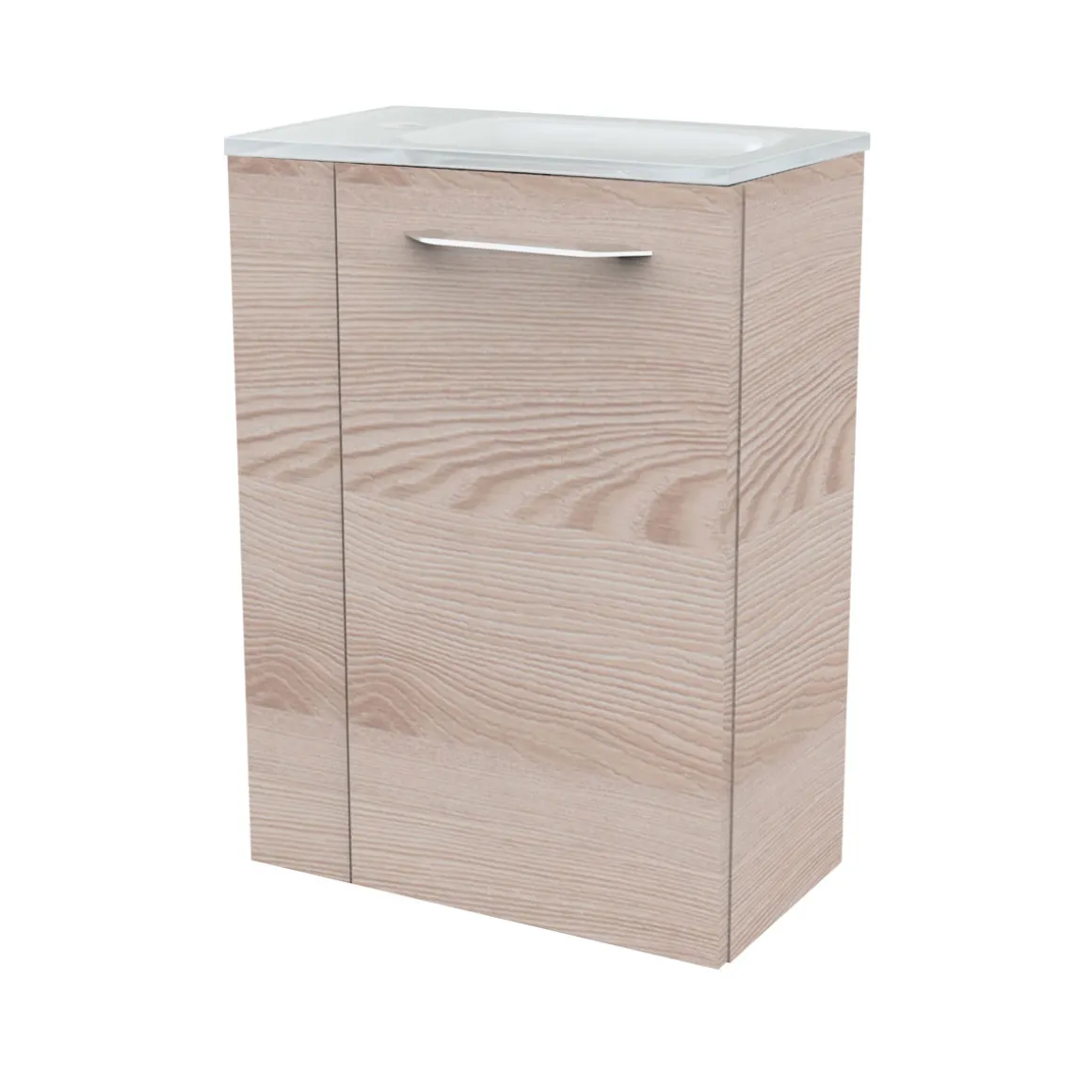 Fackelmann Gäste-WC Waschtischunterschrank rechts SBC 440 x 600 x 243 mm Alaska-Esche