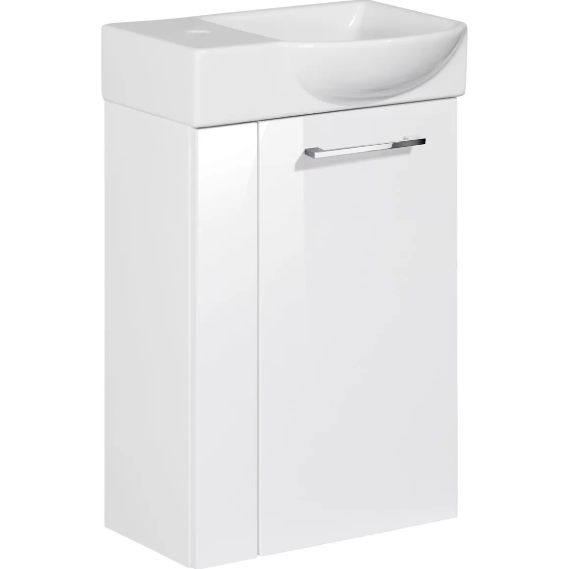 Fackelmann Gäste-WC Waschtischunterschrank rechts SBC 440 x 600 x 243 mm Weiß
