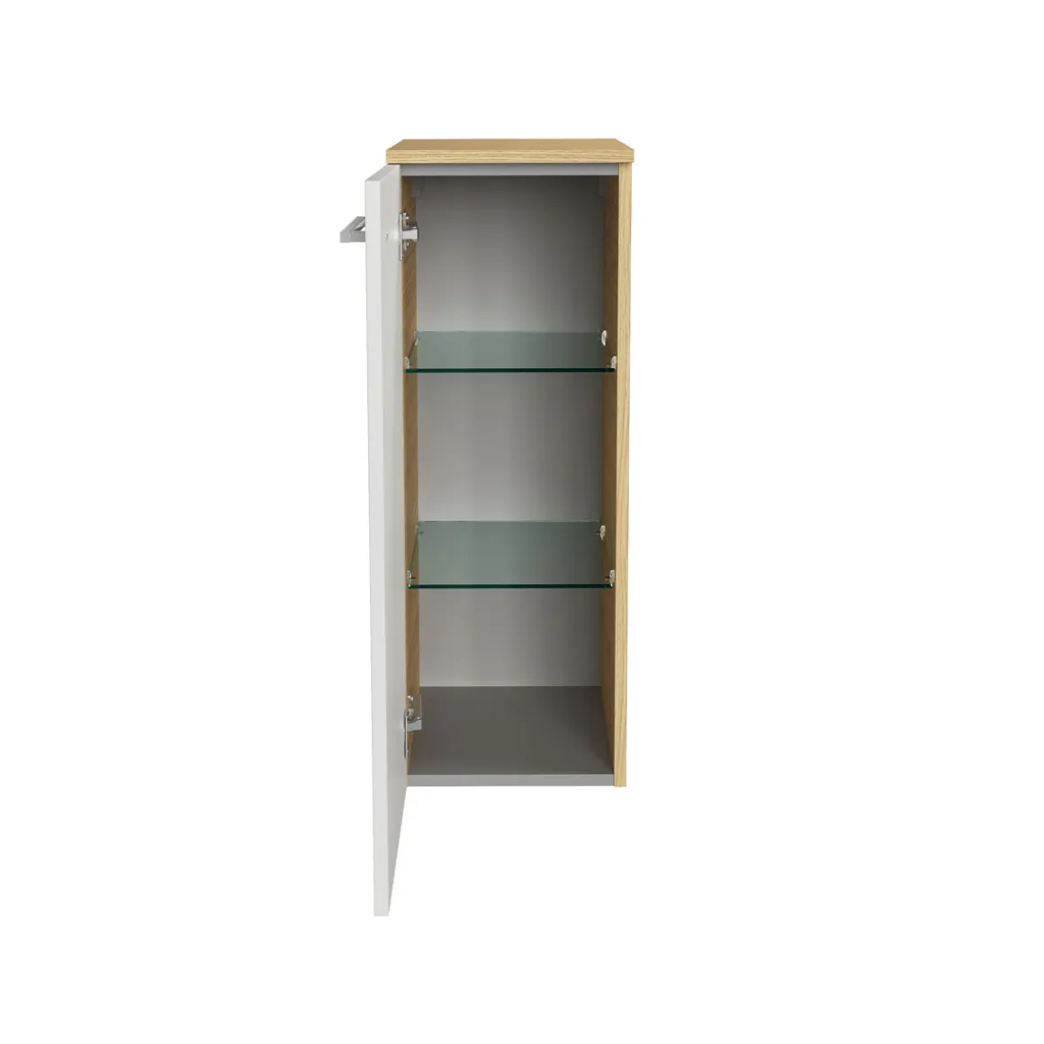 Fackelmann Midischrank links B.Style 302 x 826 x 320 mm Sandeiche/Weiß