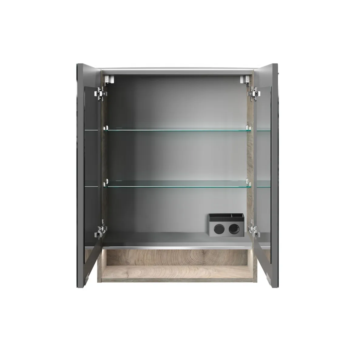Fackelmann Spiegelschrank B.Style 600 x 812 x 153 mm Nature Oak LED