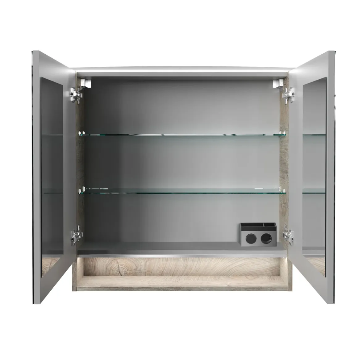 Fackelmann Spiegelschrank B.Style 800 x 812 x 153 mm Nature Oak LED