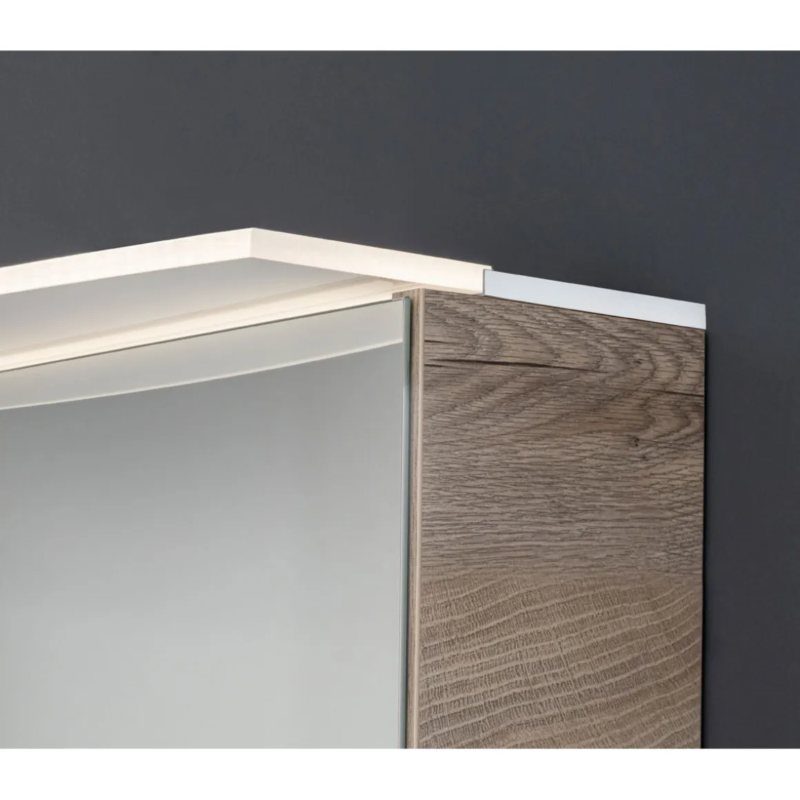 Fackelmann Spiegelschrank B.Style 800 x 812 x 153 mm Nature Oak LED