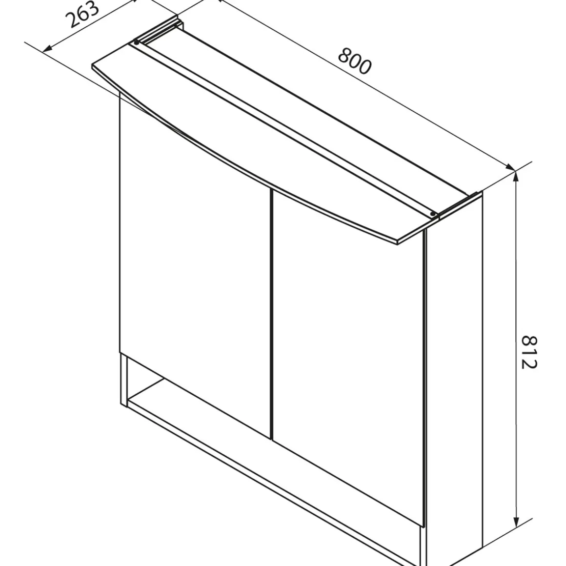 Fackelmann Spiegelschrank B.Style 800 x 812 x 153 mm Nature Oak LED
