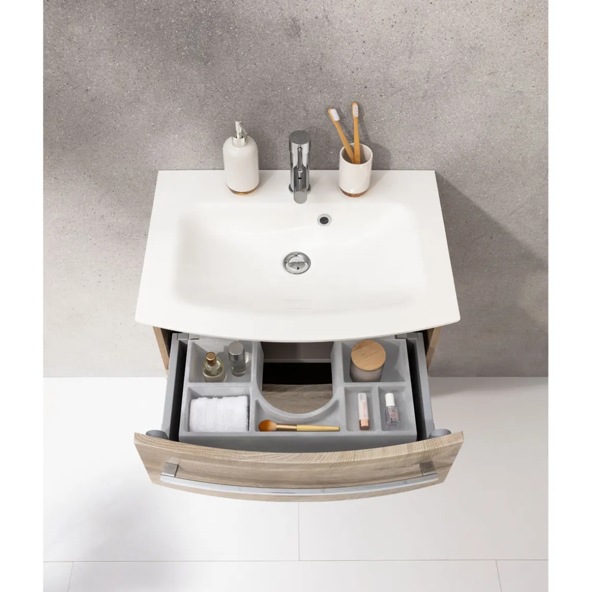 Fackelmann Waschtisch-Set B.Style 632 x 543 x 460 mm Nature Oak