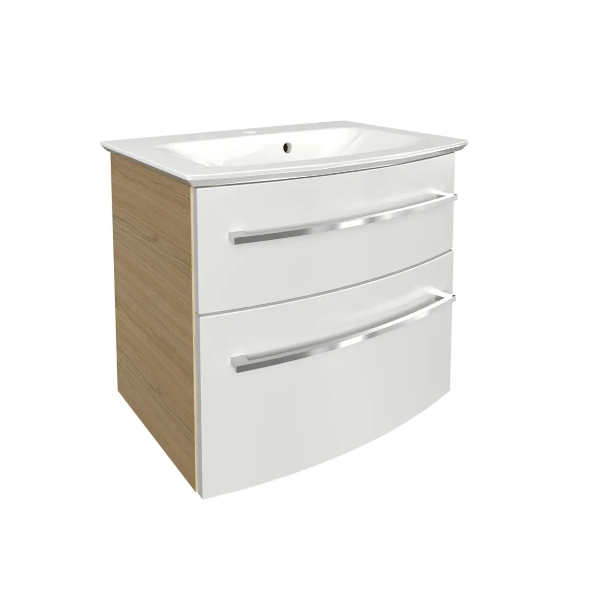 Fackelmann Waschtisch-Set B.Style 632 x 543 x 460 mm Sandeiche/Weiß