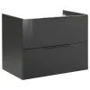 Fackelmann Waschtischunterschrank LUNA 800 x 602 x 488 mm anthrazit