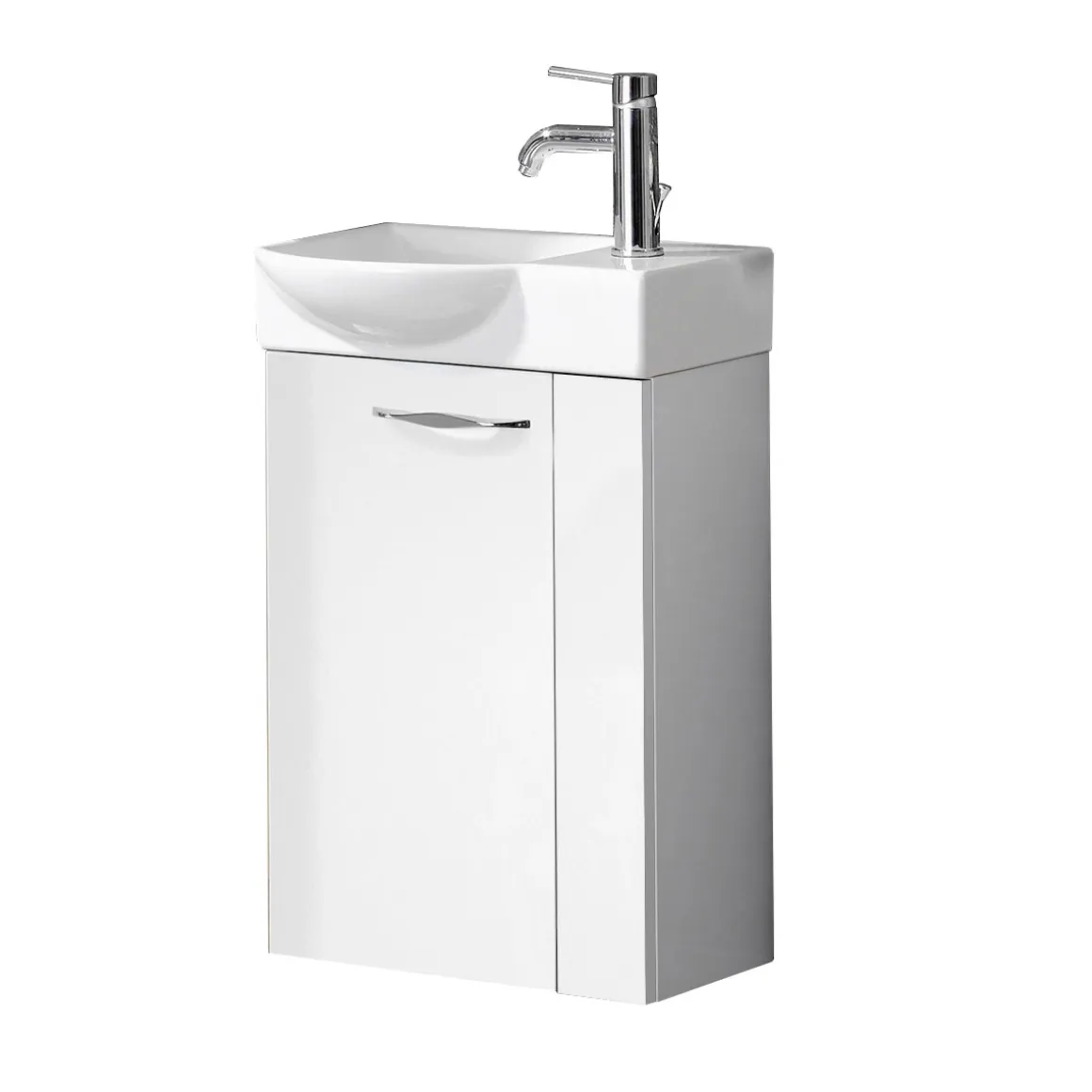 Fackelmann Keramik-Waschbecken für Gäste-WC 45 x 11 x 32 weiß
