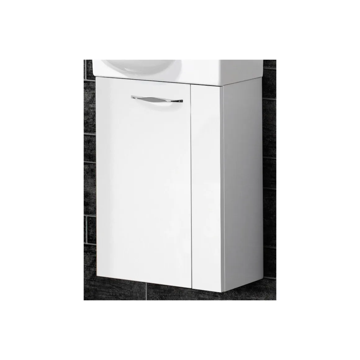 Fackelmann Keramik-Waschbecken für Gäste-WC 45 x 11 x 32 weiß