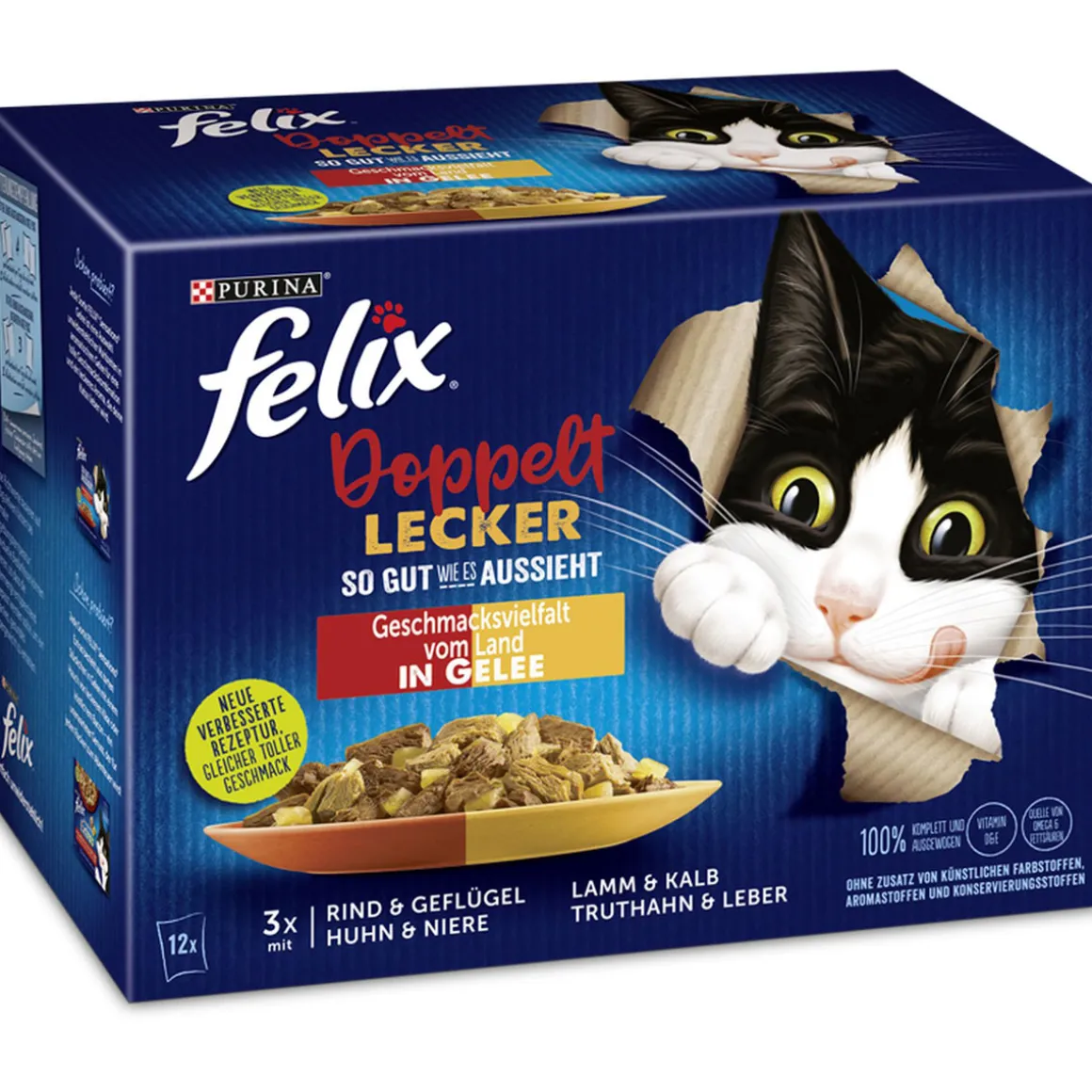 Felix So gut wie es aussieht Doppelt lecker vom Land 12 x 85g Portionsbeutel