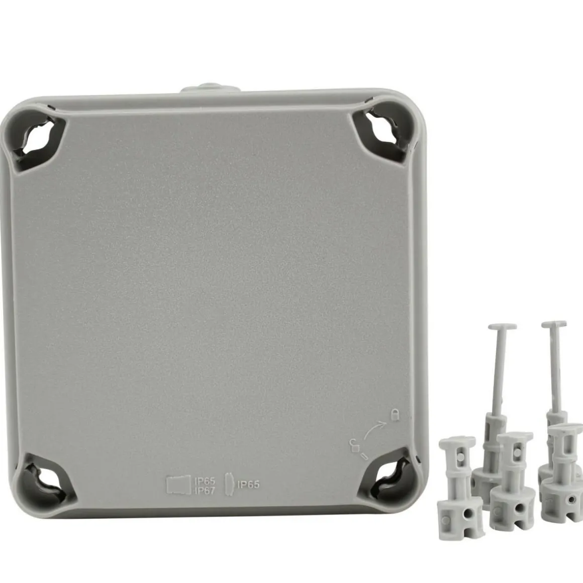 Feuchtraum-Abzweigkasten 10,8 cm IP65 Aufputz grau