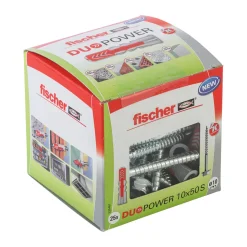 Fischer Dübel DuoPower 10 x 50 mm mit Sicherheitsschraube 25 Stück