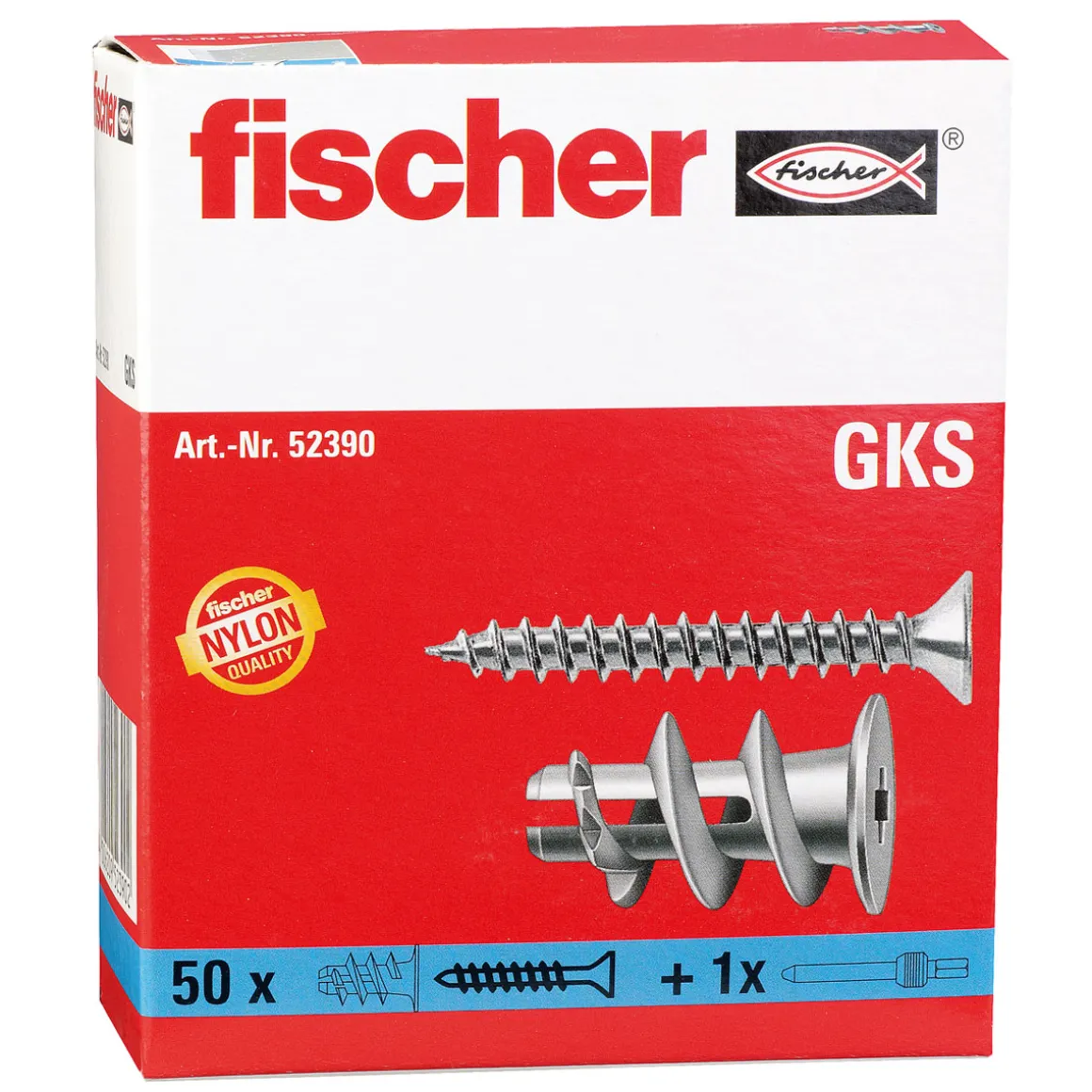 Fischer Gipskartondübel mit Schraube 50 Stück