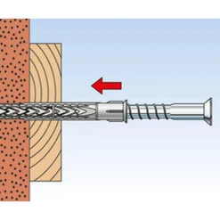 Fischer Langschaftdübel SX RL 14 x 100 mm Sechskantschraube mit U-Scheibe 1 Stück