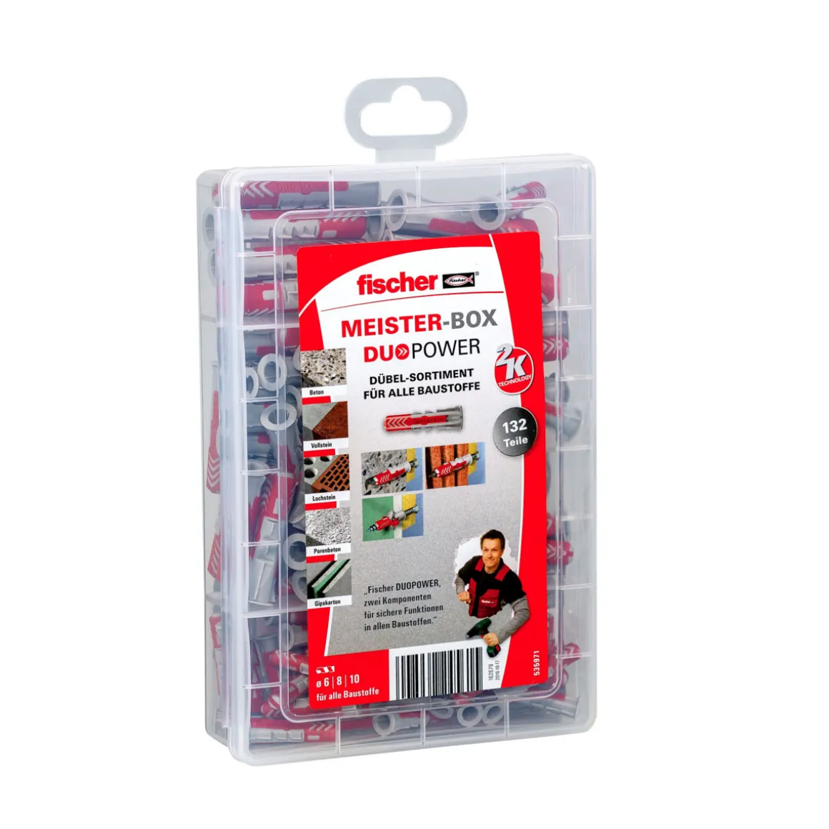 Fischer Sortimentsbox DuoPower ohne Schraube 132-teilig
