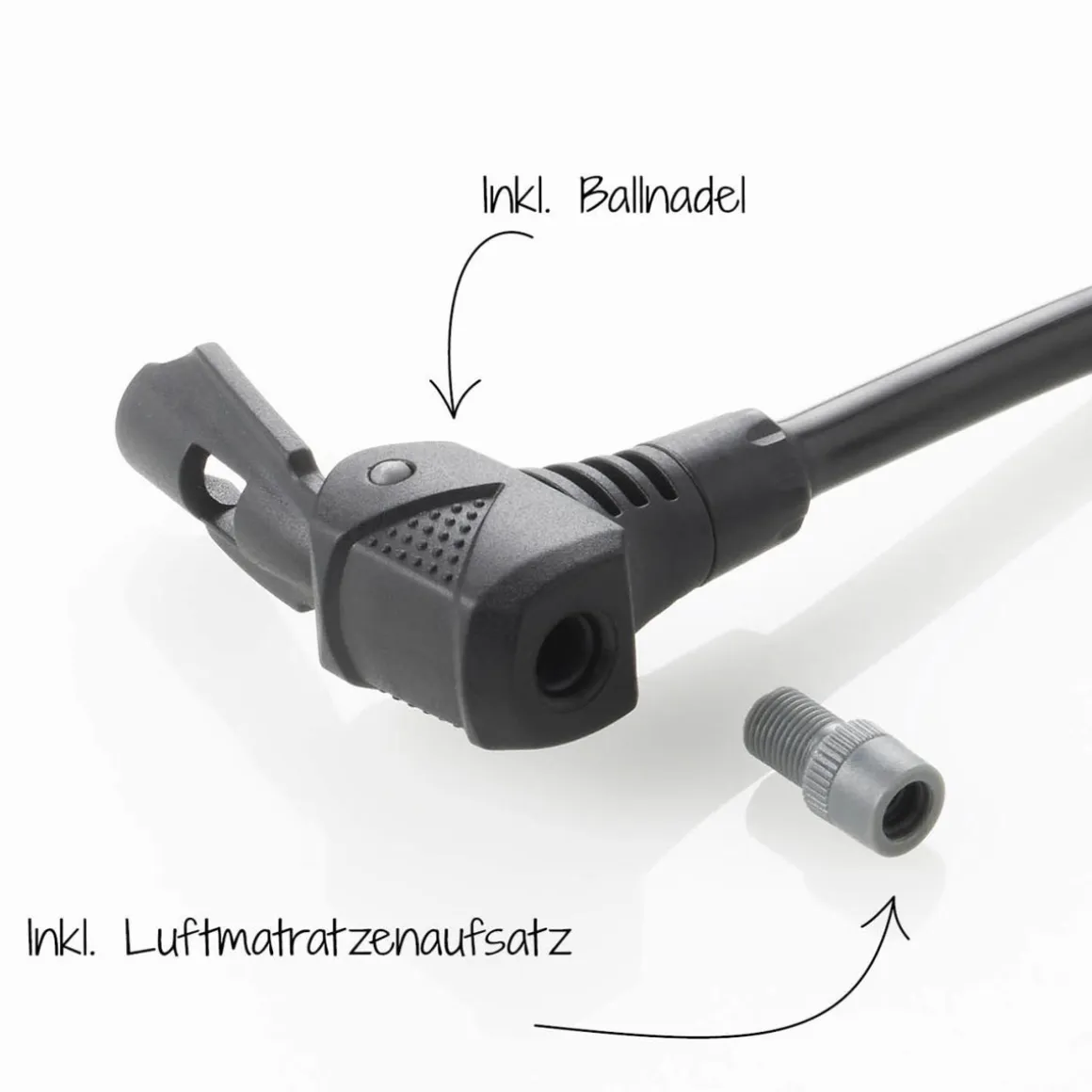 Fischer Bikes Fuß-Standpumpe mit Manometer und Adapter schwarz
