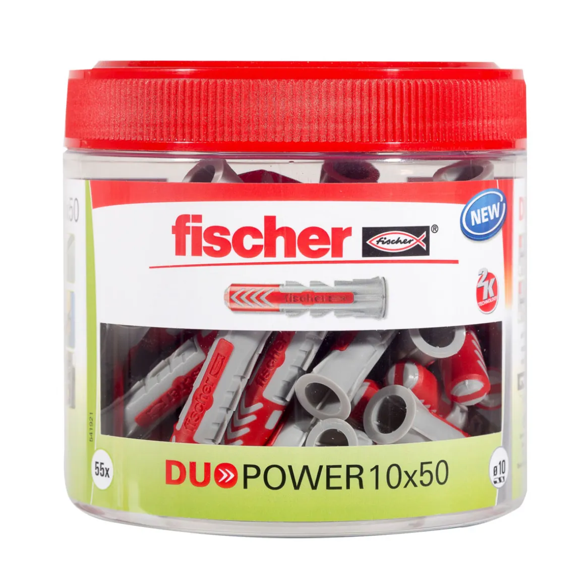Fischer Dübel DuoPower 10 x 50 mm Runddose 55 Stück