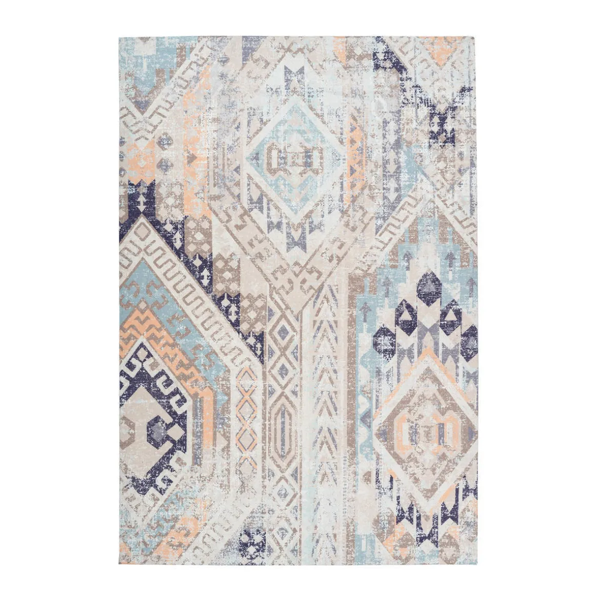 Flachflorteppich „Indiana 200“, multi/blau
