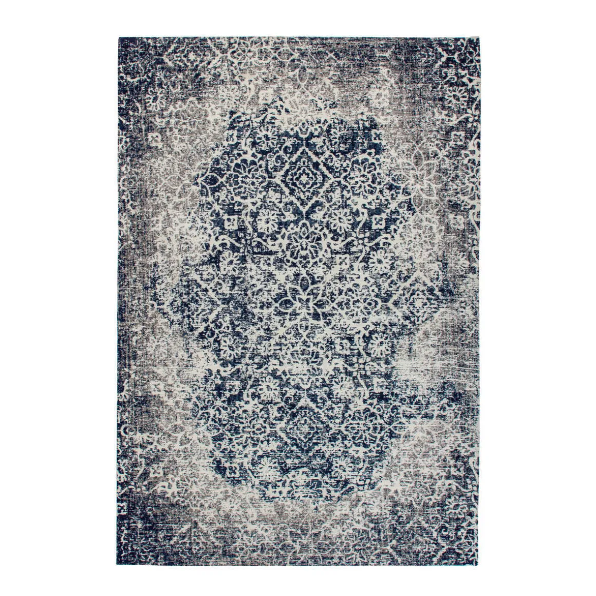 Flachflorteppich „River 140“, grau/multi