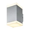 Flector Garten Außenwandleuchte Quadro silber