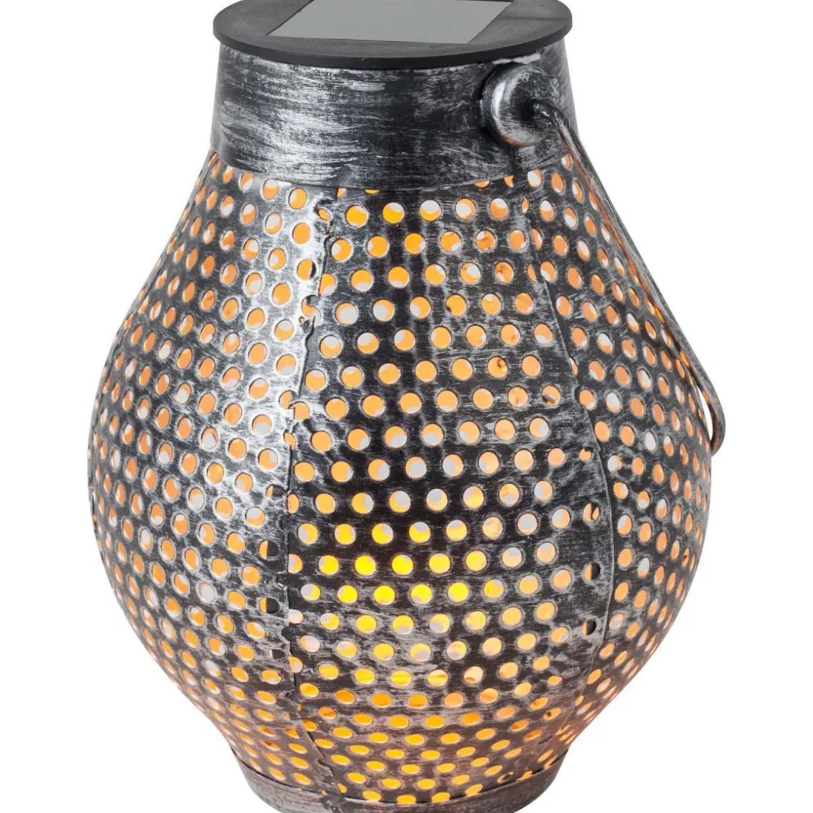 Flector Garten LED-Solar-Dekolicht Orient silber 12,5 x 12,5 x 16 cm