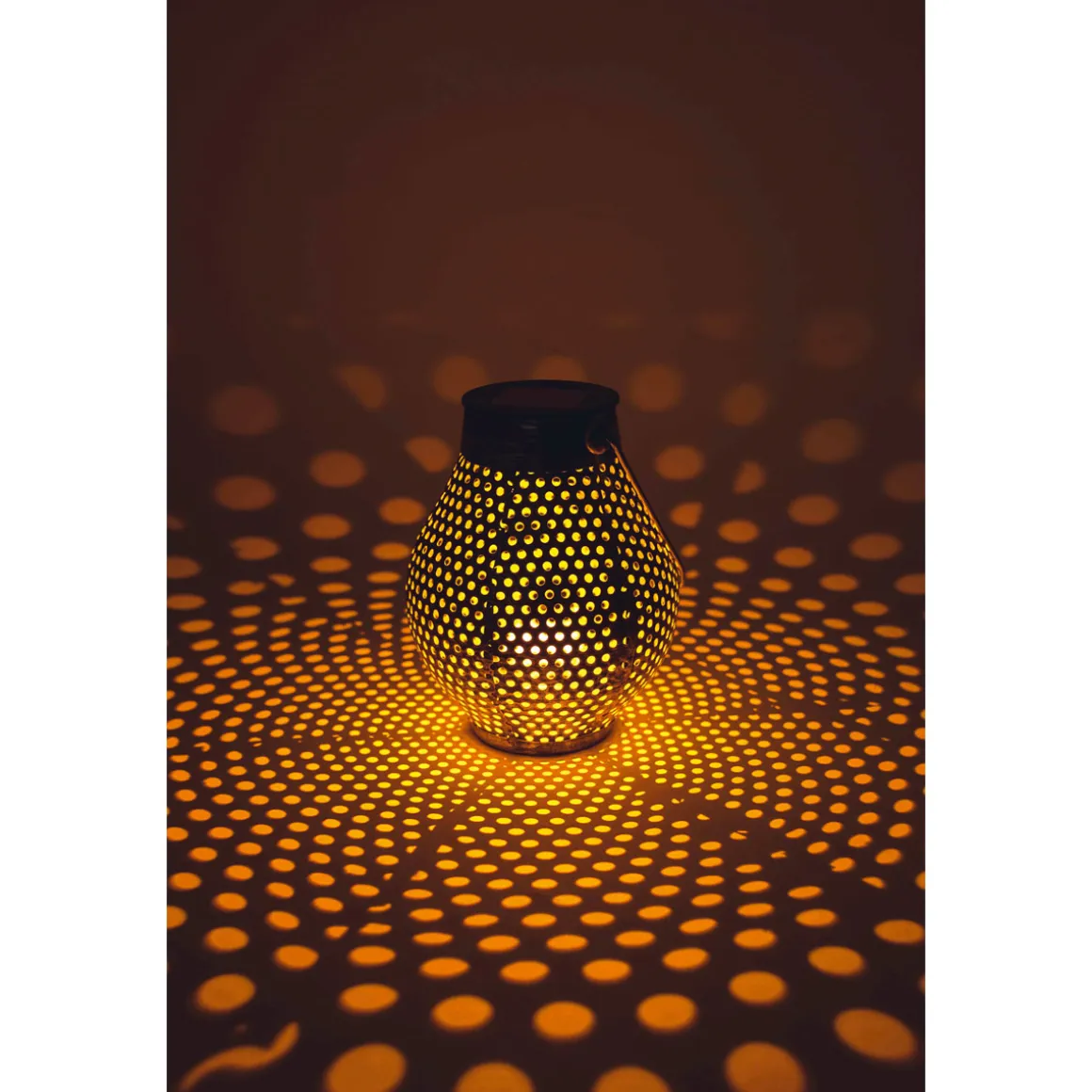 Flector Garten LED-Solar-Dekolicht Orient silber 12,5 x 12,5 x 16 cm
