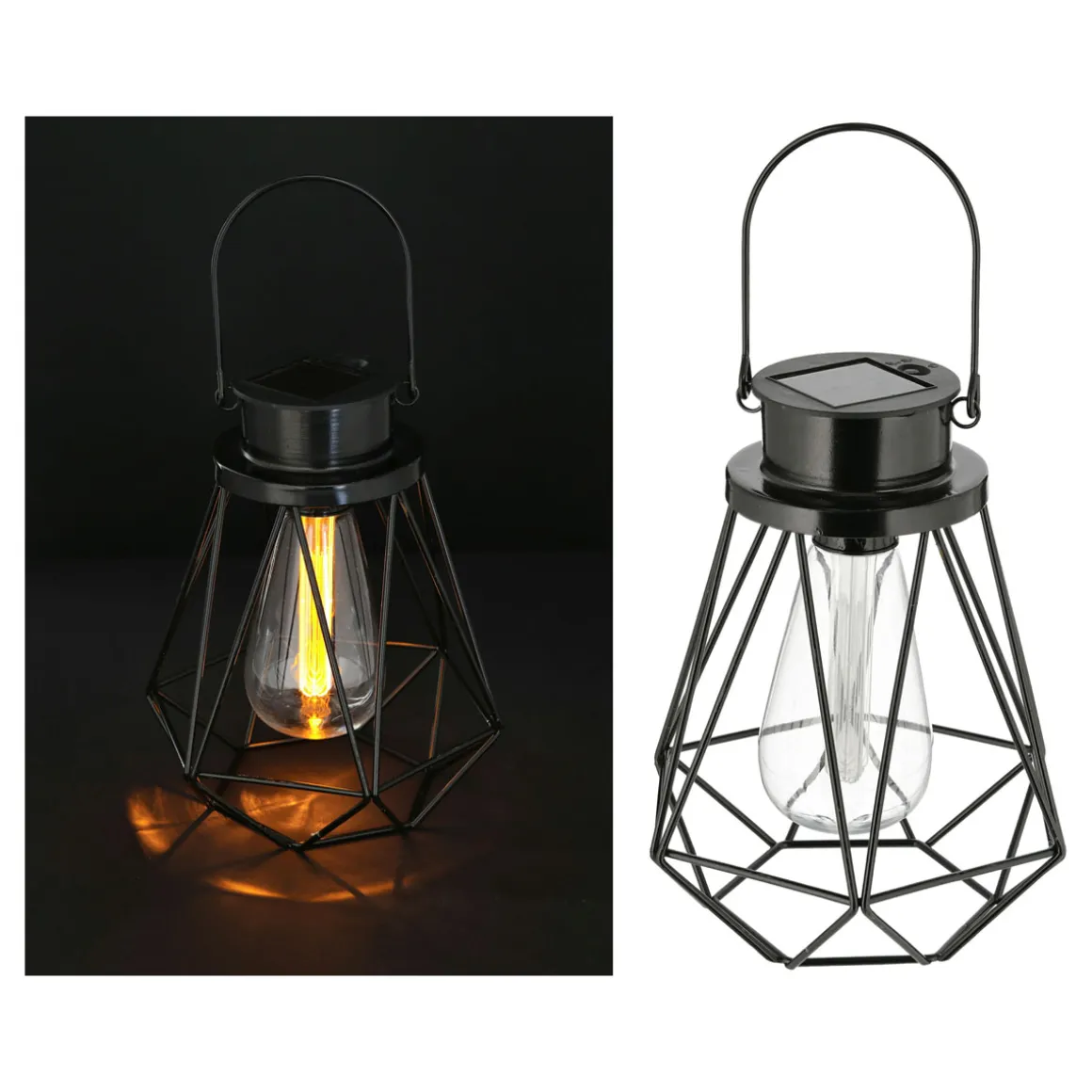 Flector Garten LED-Solar-Laterne 18 cm schwarz