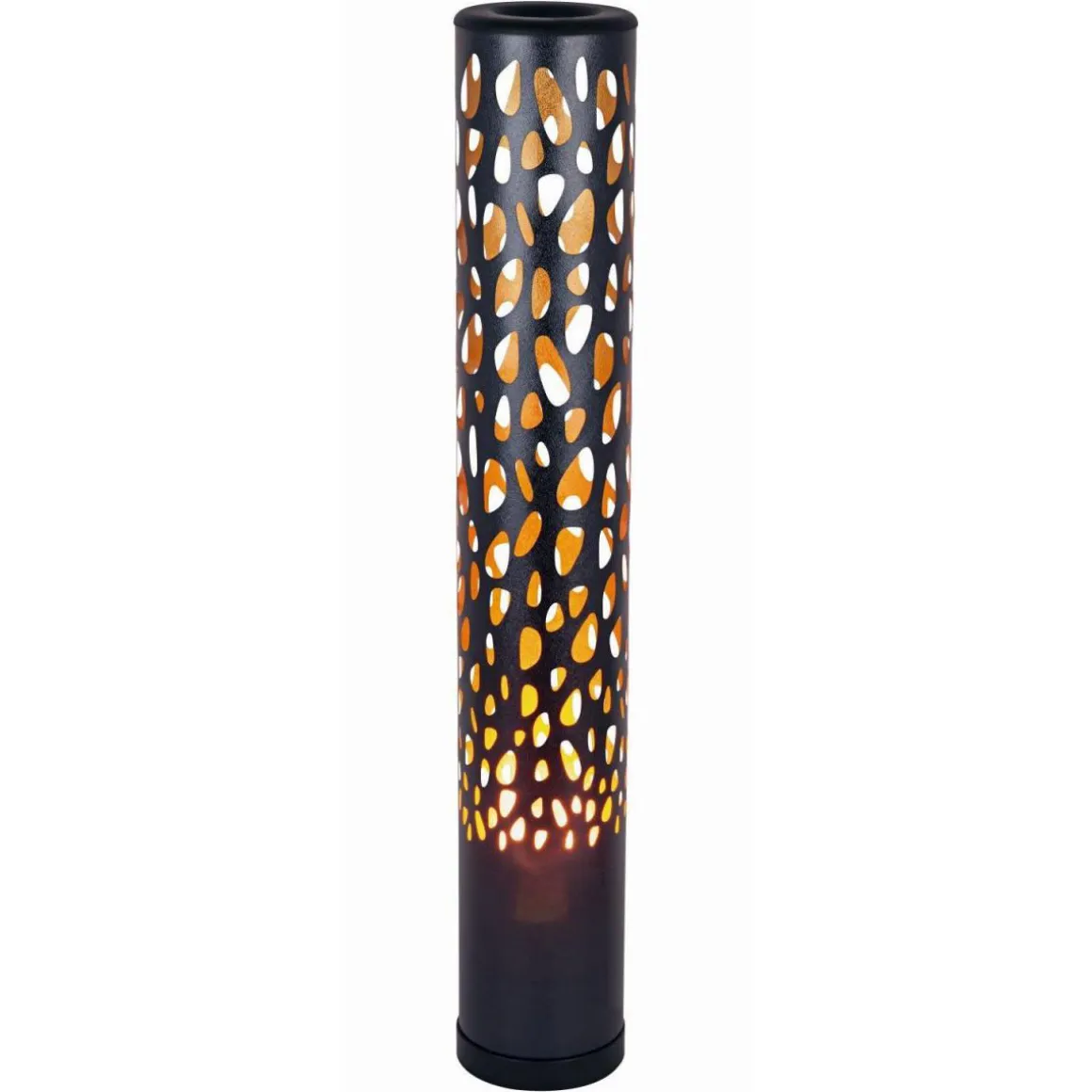 Flector LED-Stehleuchte Kamina schwarz-kupfer 13 x 80 cm