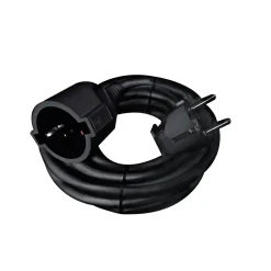Flector Technik Schuko-Verlängerung schwarz 5 m