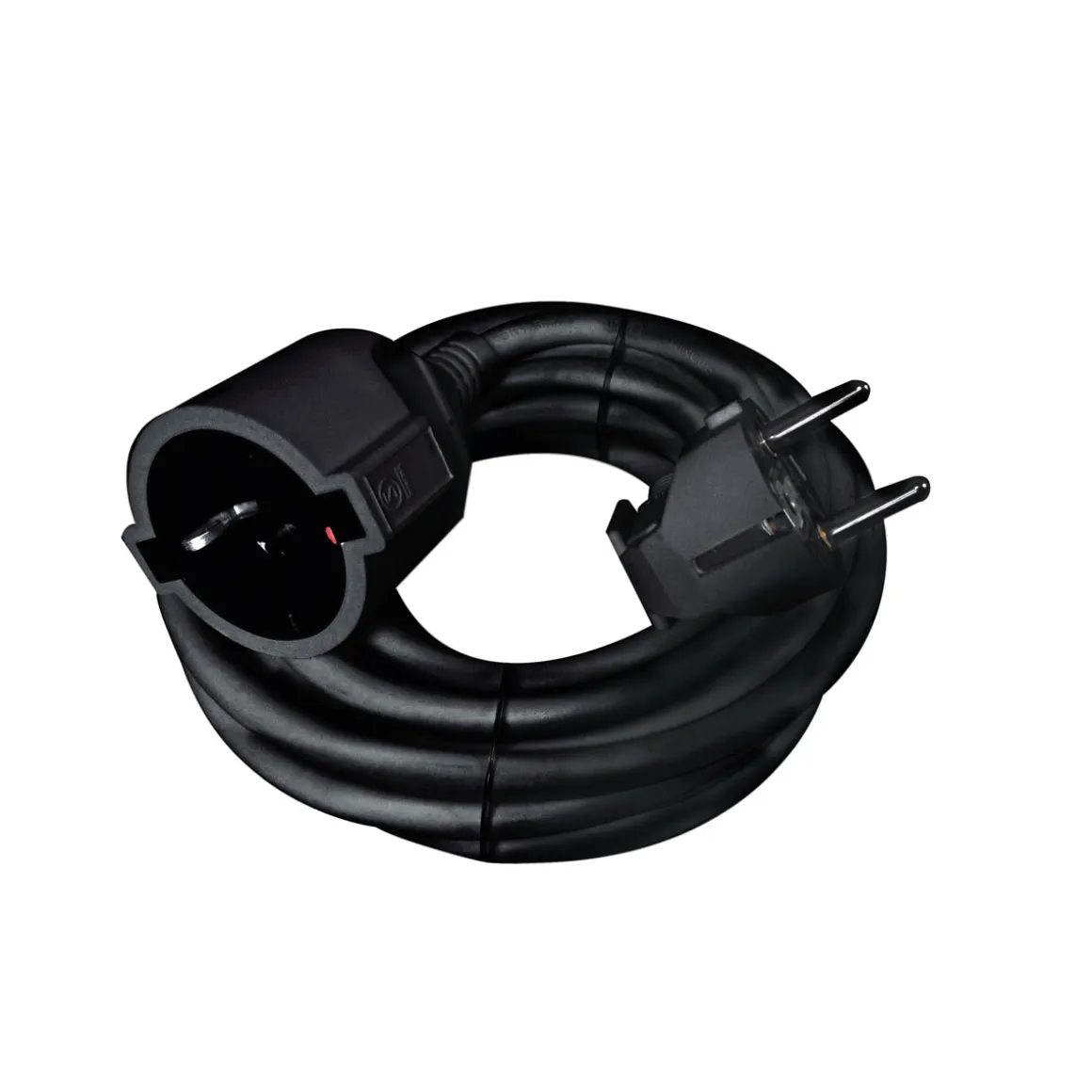 Flector Technik Schuko-Verlängerung schwarz 5 m