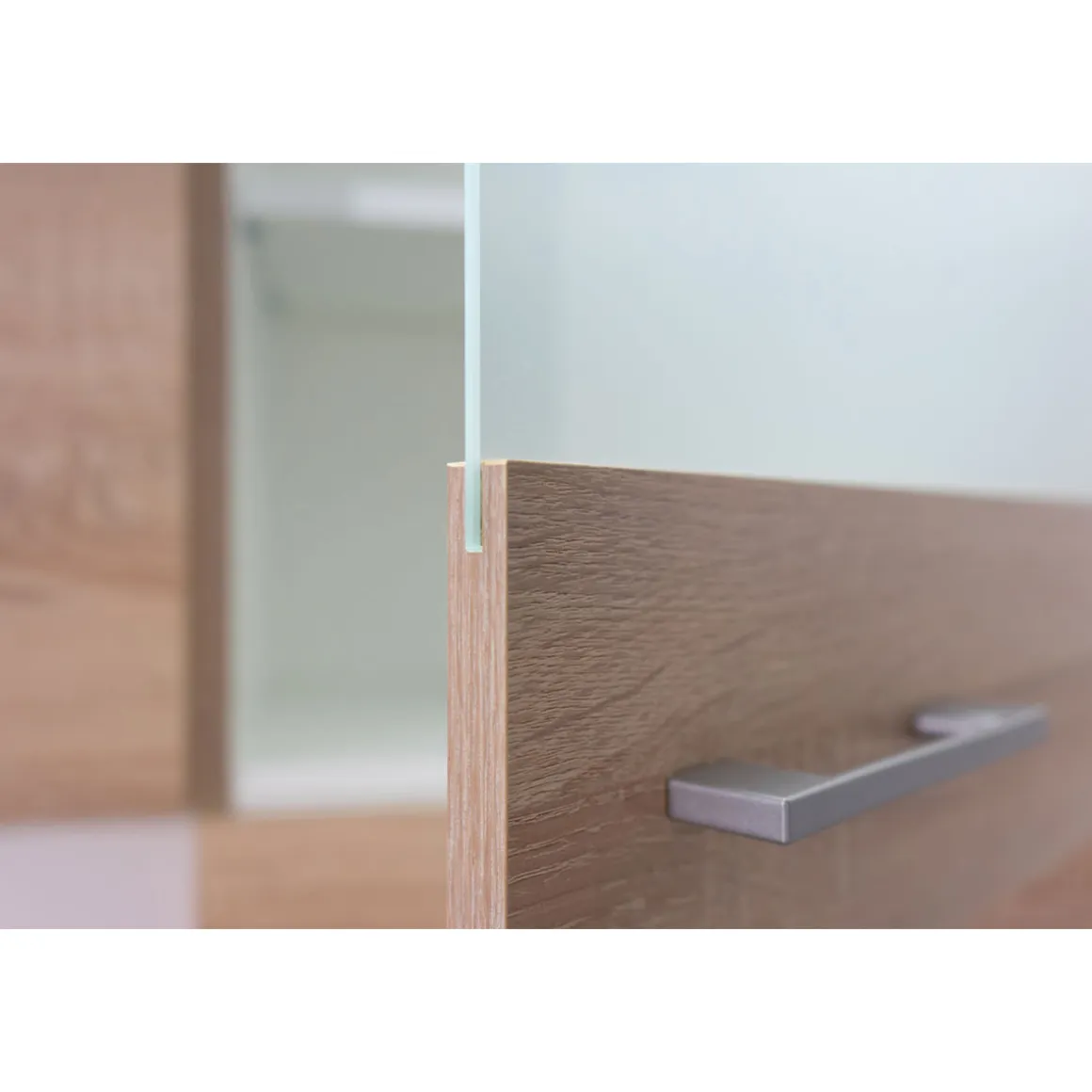Flex-Well Küchen-Glasoberschrank „Samoa“, 100x54,8x32 cm, Sonoma Eicheoptik