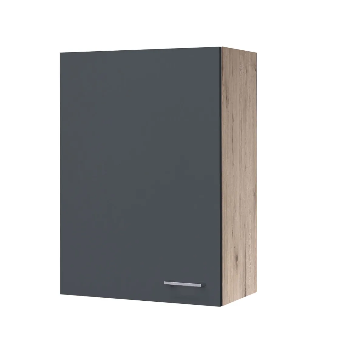 Flex-Well Küchenoberschrank „Tiago“, 60x89x32 cm, basaltgrau/San Remo Eiche