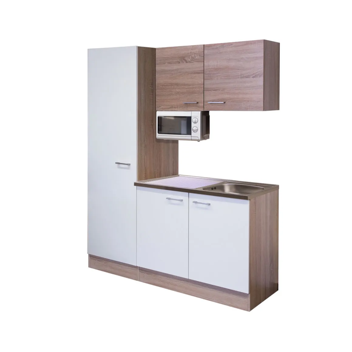 Flex-Well Singleküche „SAMOA 1005-000“,150x60 cm, weiß-sonoma eiche