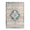Fransenteppich Baroque 500 creme/blau