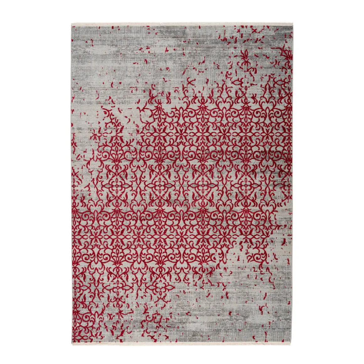 Fransenteppich „Baroque 200“, rot