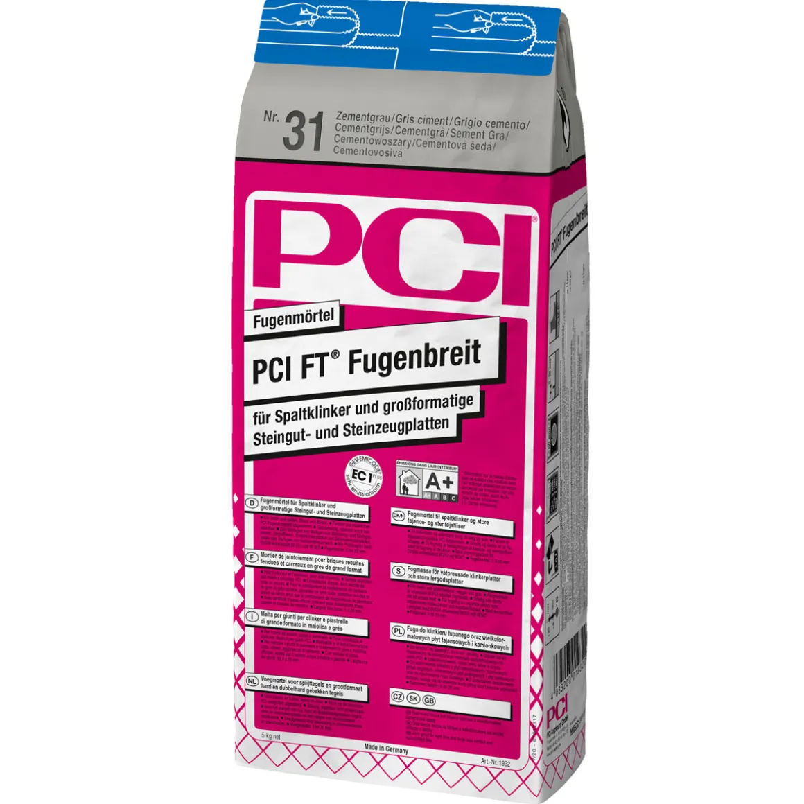 Fugenmörtel Fugenbreit 5 kg zementgrau